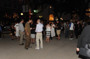 The Water Tower Park crowd at the June 24th vigil for Iran's fallen