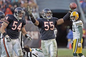 Brian Urlacher and Lance Briggs make up two thirds of the readjack.com All-Bears Post-Ditka starting linebacking corps.